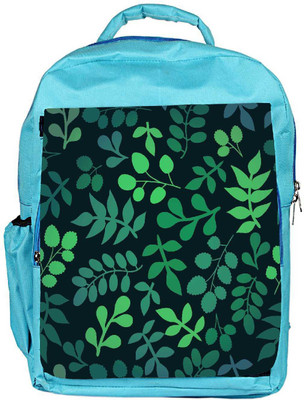 

Snoogg Eco Friendly Canvas Green Leaves Designer Backpack Rucksack School Travel Unisex Casual Canvas Bag Bookbag Satchel 5 L Backpack(Blue)