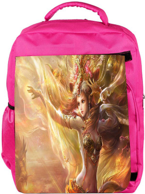 

Snoogg Eco Friendly Canvas Women Fantasy Designer Backpack Rucksack School Travel Unisex Casual Canvas Bag Bookbag Satchel 5 L Backpack(Pink)