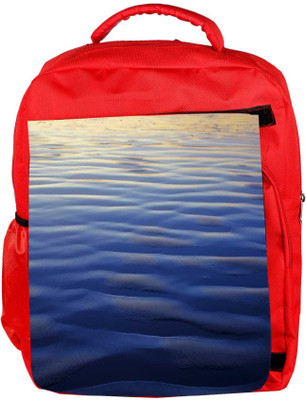 

Snoogg Eco Friendly Canvas Beach Surface Texture Backpack Rucksack School Travel Unisex Casual Canvas Bag Bookbag Satchel 5 L Backpack(Red)