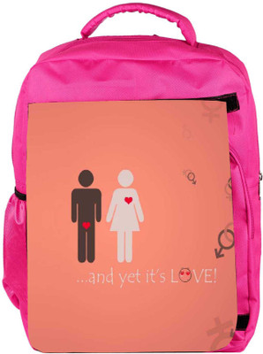 

Snoogg Eco Friendly Canvas And Yet Its Love Backpack Rucksack School Travel Unisex Casual Canvas Bag Bookbag Satchel 5 L Backpack(Pink)