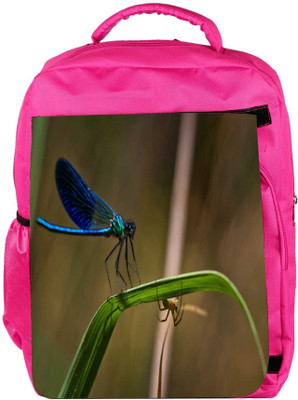 

Snoogg Eco Friendly Canvas Dragonfly And Spider Designer Backpack Rucksack School Travel Unisex Casual Canvas Bag Bookbag Satchel 5 L Backpack(Pink)