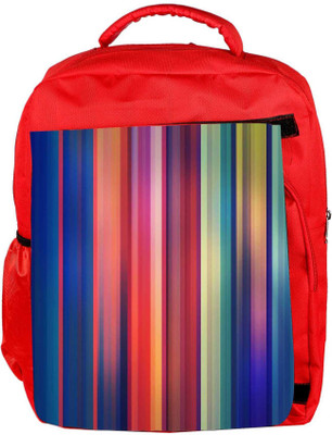 

Snoogg Eco Friendly Canvas Horizontal Multicolor Design Designer Backpack Rucksack School Travel Unisex Casual Canvas Bag Bookbag Satchel 5 L Backpack(Red)