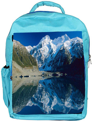 

Snoogg Eco Friendly Canvas White Mountain Designer Backpack Rucksack School Travel Unisex Casual Canvas Bag Bookbag Satchel 5 L Backpack(Blue)
