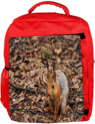 

Snoogg Eco Friendly Canvas Squarril Sitting Designer Backpack Rucksack School Travel Unisex Casual Canvas Bag Bookbag Satchel 5 L Backpack(Red)
