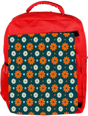 

Snoogg Eco Friendly Canvas Abstract Floral Blue Pattern Designer Backpack Rucksack School Travel Unisex Casual Canvas Bag Bookbag Satchel 5 L Backpack(Red)