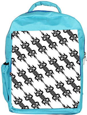 

Snoogg Eco Friendly Canvas Black Pattern Designer Backpack Rucksack School Travel Unisex Casual Canvas Bag Bookbag Satchel 5 L Backpack(Blue)