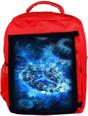 

Snoogg Eco Friendly Canvas Shattered Clock 2693 Backpack Rucksack School Travel Unisex Casual Canvas Bag Bookbag Satchel 5 L Backpack(Red)