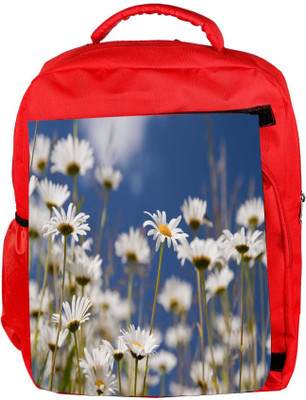 

Snoogg Eco Friendly Canvas Daisies Backpack Rucksack School Travel Unisex Casual Canvas Bag Bookbag Satchel 5 L Backpack(Red)