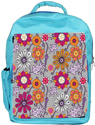 

Snoogg Eco Friendly Canvas Seamless Texture With Flowers And Butterflies Endless Floral Pattern Backpack Rucksack School Travel Unisex Casual Canvas Bag Bookbag Satchel 5 L Backpack(Blue)