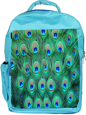 

Snoogg Eco Friendly Canvas Peacock Pattern 2 Backpack Rucksack School Travel Unisex Casual Canvas Bag Bookbag Satchel 5 L Backpack(Blue)