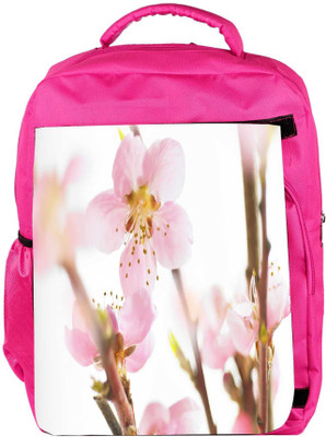 

Snoogg Eco Friendly Canvas Spring Flowering Cherry Designer Backpack Rucksack School Travel Unisex Casual Canvas Bag Bookbag Satchel 5 L Backpack(Pink)
