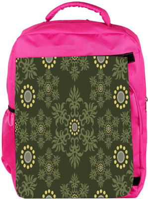 

Snoogg Eco Friendly Canvas Abstract Green Pattern Designer Backpack Rucksack School Travel Unisex Casual Canvas Bag Bookbag Satchel 5 L Backpack(Pink)
