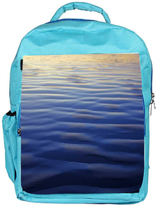 

Snoogg Eco Friendly Canvas Beach Surface Texture Backpack Rucksack School Travel Unisex Casual Canvas Bag Bookbag Satchel 5 L Backpack(Blue)