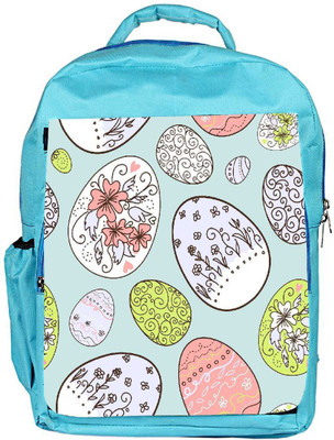 

Snoogg Eco Friendly Canvas Colorful Eggs Designer Backpack Rucksack School Travel Unisex Casual Canvas Bag Bookbag Satchel 5 L Backpack(Blue)