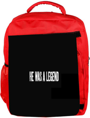 

Snoogg Eco Friendly Canvas He Was A Legend Designer Backpack Rucksack School Travel Unisex Casual Canvas Bag Bookbag Satchel 5 L Backpack(Red)