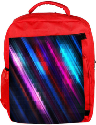 

Snoogg Eco Friendly Canvas Squares And Lines Designer Backpack Rucksack School Travel Unisex Casual Canvas Bag Bookbag Satchel 5 L Backpack(Red)
