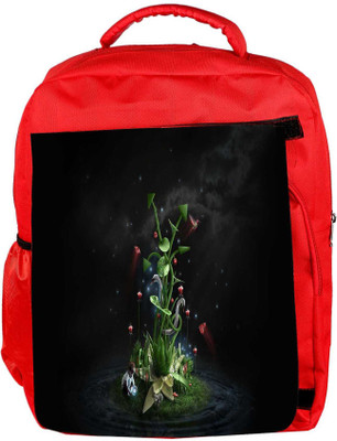 

Snoogg Eco Friendly Canvas Abstract Kid Designer Backpack Rucksack School Travel Unisex Casual Canvas Bag Bookbag Satchel 5 L Backpack(Red)