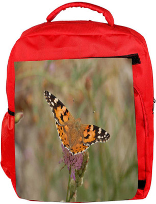 

Snoogg Eco Friendly Canvas Tiger Butterfly Designer Backpack Rucksack School Travel Unisex Casual Canvas Bag Bookbag Satchel 5 L Backpack(Red)
