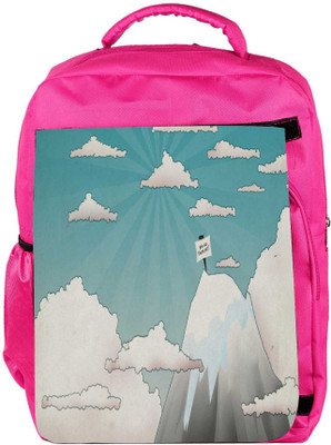

Snoogg Eco Friendly Canvas Are We There Yet Designer Backpack Rucksack School Travel Unisex Casual Canvas Bag Bookbag Satchel 5 L Backpack(Pink)