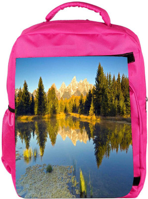 

Snoogg Eco Friendly Canvas Yellow Mountain Designer Backpack Rucksack School Travel Unisex Casual Canvas Bag Bookbag Satchel 5 L Backpack(Pink)