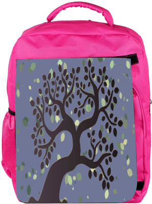 

Snoogg Eco Friendly Canvas Brown Tree Designer Backpack Rucksack School Travel Unisex Casual Canvas Bag Bookbag Satchel 5 L Backpack(Pink)