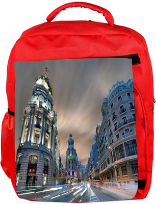

Snoogg Eco Friendly Canvas Metropolis Designer Backpack Rucksack School Travel Unisex Casual Canvas Bag Bookbag Satchel 5 L Backpack(Red)
