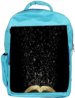 

Snoogg Eco Friendly Canvas Open Book Designer Backpack Rucksack School Travel Unisex Casual Canvas Bag Bookbag Satchel 5 L Backpack(Blue)