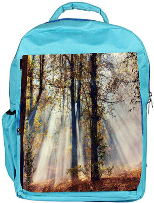 

Snoogg Eco Friendly Canvas White Smoked Forest Designer Backpack Rucksack School Travel Unisex Casual Canvas Bag Bookbag Satchel 5 L Backpack(Blue)