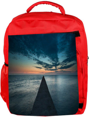

Snoogg Eco Friendly Canvas Concrete Pier Designer Backpack Rucksack School Travel Unisex Casual Canvas Bag Bookbag Satchel 5 L Backpack(Red)