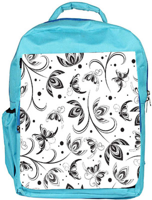 

Snoogg Eco Friendly Canvas Colorful Petals Designer Backpack Rucksack School Travel Unisex Casual Canvas Bag Bookbag Satchel 5 L Backpack(Blue)
