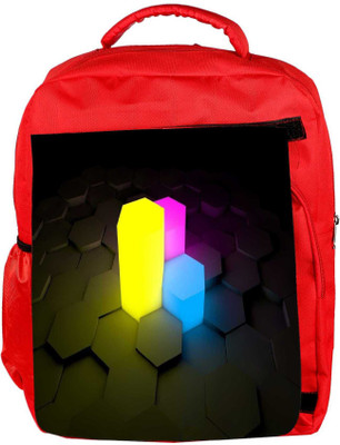 

Snoogg Eco Friendly Canvas Colorful Cubes Designer Backpack Rucksack School Travel Unisex Casual Canvas Bag Bookbag Satchel 5 L Backpack(Red)