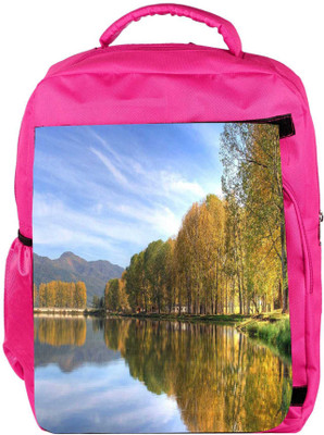 

Snoogg Eco Friendly Canvas Blossom Trees Designer Backpack Rucksack School Travel Unisex Casual Canvas Bag Bookbag Satchel 5 L Backpack(Pink)