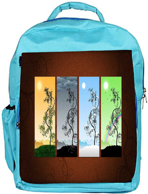 

Snoogg Eco Friendly Canvas Colrful Apttern Image Designer Backpack Rucksack School Travel Unisex Casual Canvas Bag Bookbag Satchel 5 L Backpack(Blue)