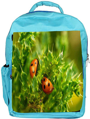 

Snoogg Eco Friendly Canvas Beatelin Green Leaves Designer Backpack Rucksack School Travel Unisex Casual Canvas Bag Bookbag Satchel 5 L Backpack(Blue)
