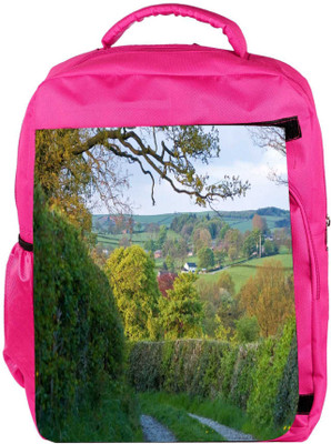 

Snoogg Eco Friendly Canvas Abstract Garden Way Designer Backpack Rucksack School Travel Unisex Casual Canvas Bag Bookbag Satchel 5 L Backpack(Pink)