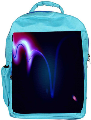 

Snoogg Eco Friendly Canvas Blue Strips In Black Designer Backpack Rucksack School Travel Unisex Casual Canvas Bag Bookbag Satchel 5 L Backpack(Blue)