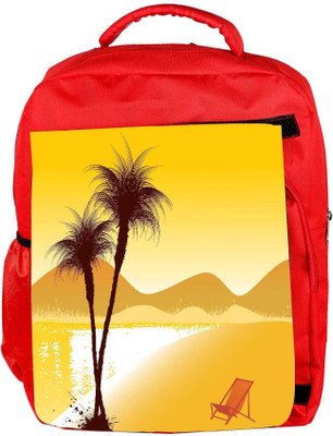 

Snoogg Eco Friendly Canvas Summer Background Backpack Rucksack School Travel Unisex Casual Canvas Bag Bookbag Satchel 5 L Backpack(Red)