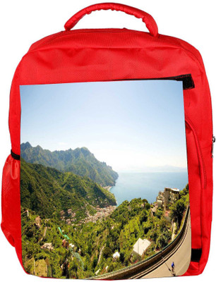 

Snoogg Eco Friendly Canvas White Houses Designer Backpack Rucksack School Travel Unisex Casual Canvas Bag Bookbag Satchel 5 L Backpack(Red)