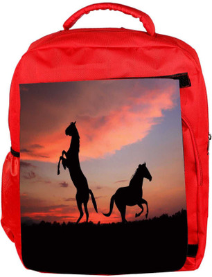 

Snoogg Eco Friendly Canvas Standing Horse Designer Backpack Rucksack School Travel Unisex Casual Canvas Bag Bookbag Satchel 5 L Backpack(Red)