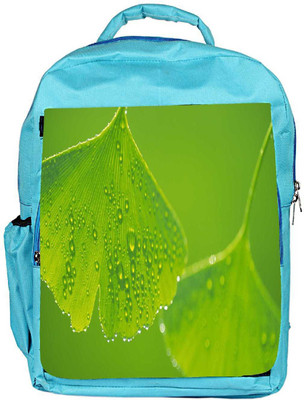 

Snoogg Eco Friendly Canvas Green Leaves Designer Backpack Rucksack School Travel Unisex Casual Canvas Bag Bookbag Satchel 5 L Backpack(Blue)