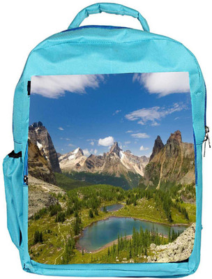 

Snoogg Eco Friendly Canvas Abstract Nature Of Small Lake Designer Backpack Rucksack School Travel Unisex Casual Canvas Bag Bookbag Satchel 5 L Backpack(Blue)