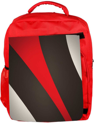 

Snoogg Eco Friendly Canvas Red And Brown Stripes Designer Backpack Rucksack School Travel Unisex Casual Canvas Bag Bookbag Satchel 5 L Backpack(Red)