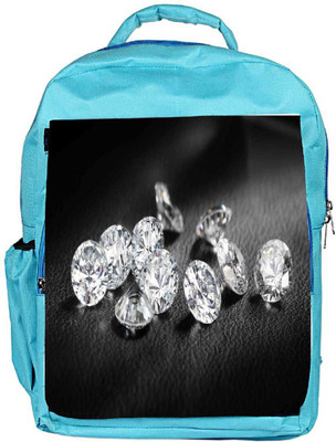 

Snoogg Eco Friendly Canvas Diamonds 11739 Designer Backpack Rucksack School Travel Unisex Casual Canvas Bag Bookbag Satchel 5 L Backpack(Blue)