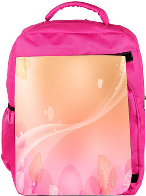 

Snoogg Eco Friendly Canvas Abstract Leaves Pattern Design Designer Backpack Rucksack School Travel Unisex Casual Canvas Bag Bookbag Satchel 5 L Backpack(Pink)