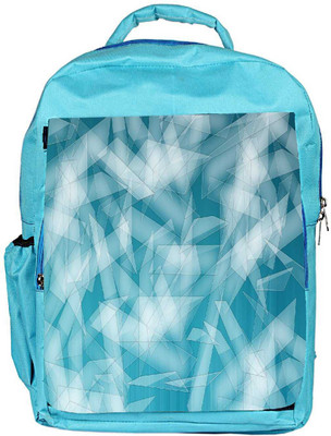 Snoogg Eco Friendly Canvas Pattern Shapes Designer Backpack Rucksack School Travel Unisex Casual Canvas Bag Bookbag Satchel 5 L Backpack(Blue)