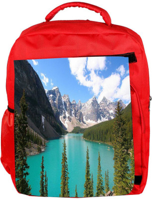 

Snoogg Eco Friendly Canvas Green River Designer Backpack Rucksack School Travel Unisex Casual Canvas Bag Bookbag Satchel 5 L Backpack(Red)