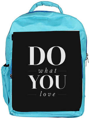 

Snoogg Eco Friendly Canvas Do What You Love Backpack Rucksack School Travel Unisex Casual Canvas Bag Bookbag Satchel 5 L Backpack(Blue)