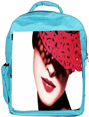 

Snoogg Eco Friendly Canvas Lady In Red Designer Backpack Rucksack School Travel Unisex Casual Canvas Bag Bookbag Satchel 5 L Backpack(Blue)