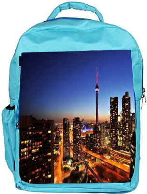 

Snoogg Eco Friendly Canvas Building Top Designer Backpack Rucksack School Travel Unisex Casual Canvas Bag Bookbag Satchel 5 L Backpack(Blue)