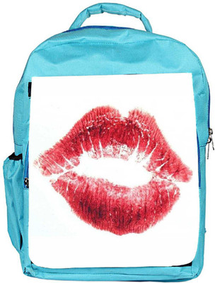 

Snoogg Eco Friendly Canvas Red Lips Kiss Backpack Rucksack School Travel Unisex Casual Canvas Bag Bookbag Satchel 5 L Backpack(Blue)